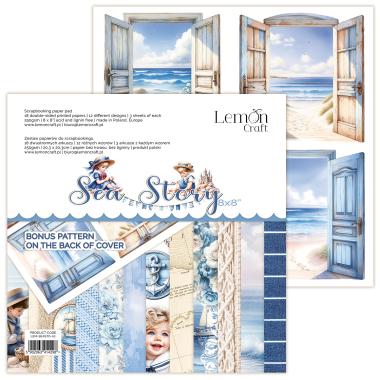 Paberiplokk Sea Story 02 20,3x20,3cm, 18 kahepoolset lehte + boonusleht, 250gsm