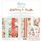 Suur disainipaberite plokk - Merry & Joy 07  - 12 lehte,  30,5x30,5cm, 250gsm, Mintay